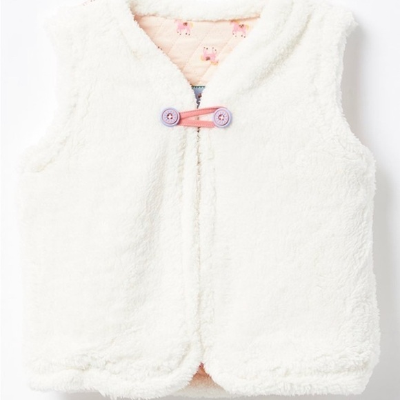 NWT Matilda Jane Pink and White Western Reversible Quilted Sherpa Vest - Picture 11 of 11